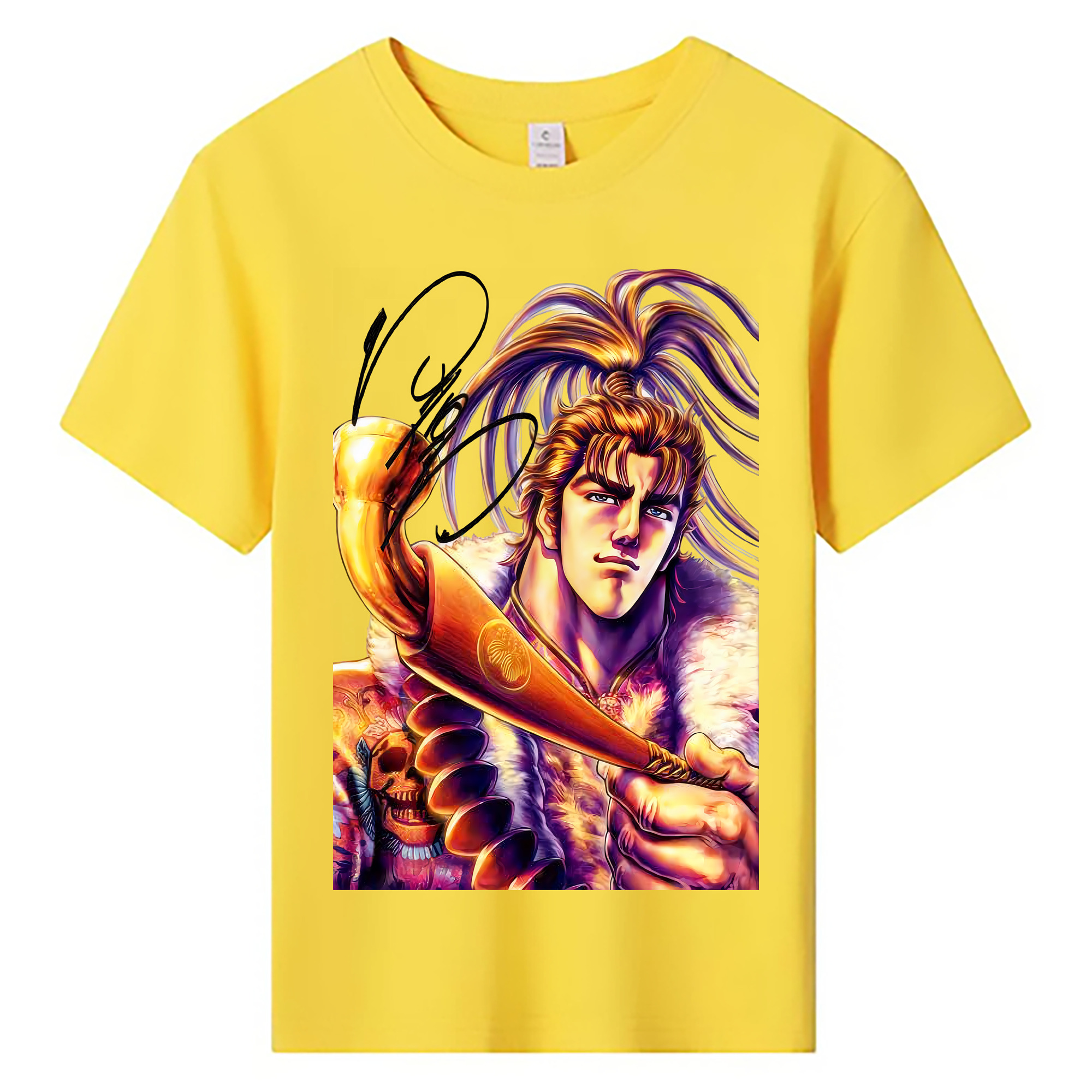 （画像用） 北斗の拳 Fist of the North Star 綿100％キッズTシャツ（フロントプリント）