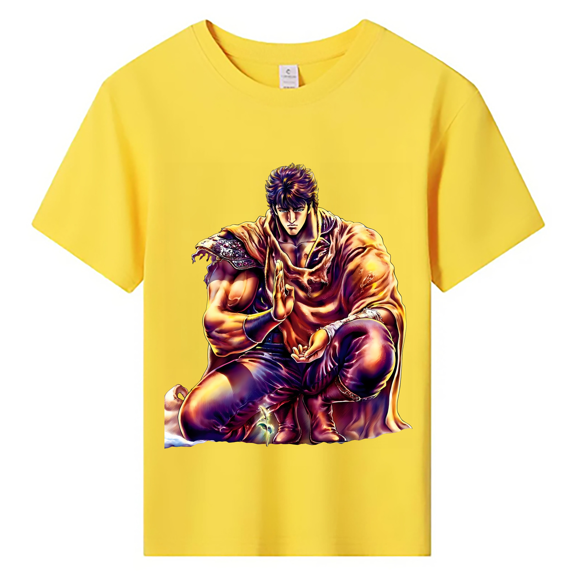 （画像用） 北斗の拳 Fist of the North Star 綿100％キッズTシャツ（フロントプリント）