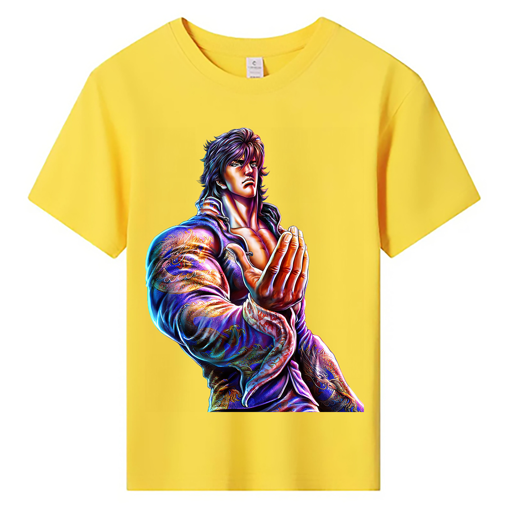 （画像用） 北斗の拳 Fist of the North Star 綿100％キッズTシャツ（フロントプリント）