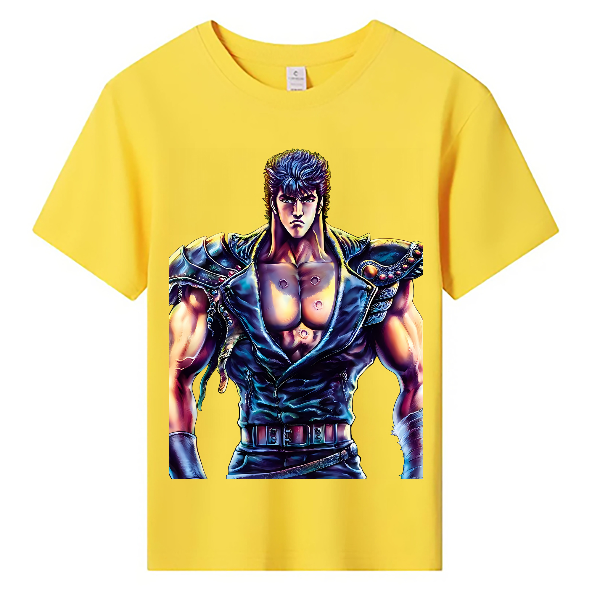（画像用） 北斗の拳 Fist of the North Star 綿100％キッズTシャツ（フロントプリント）