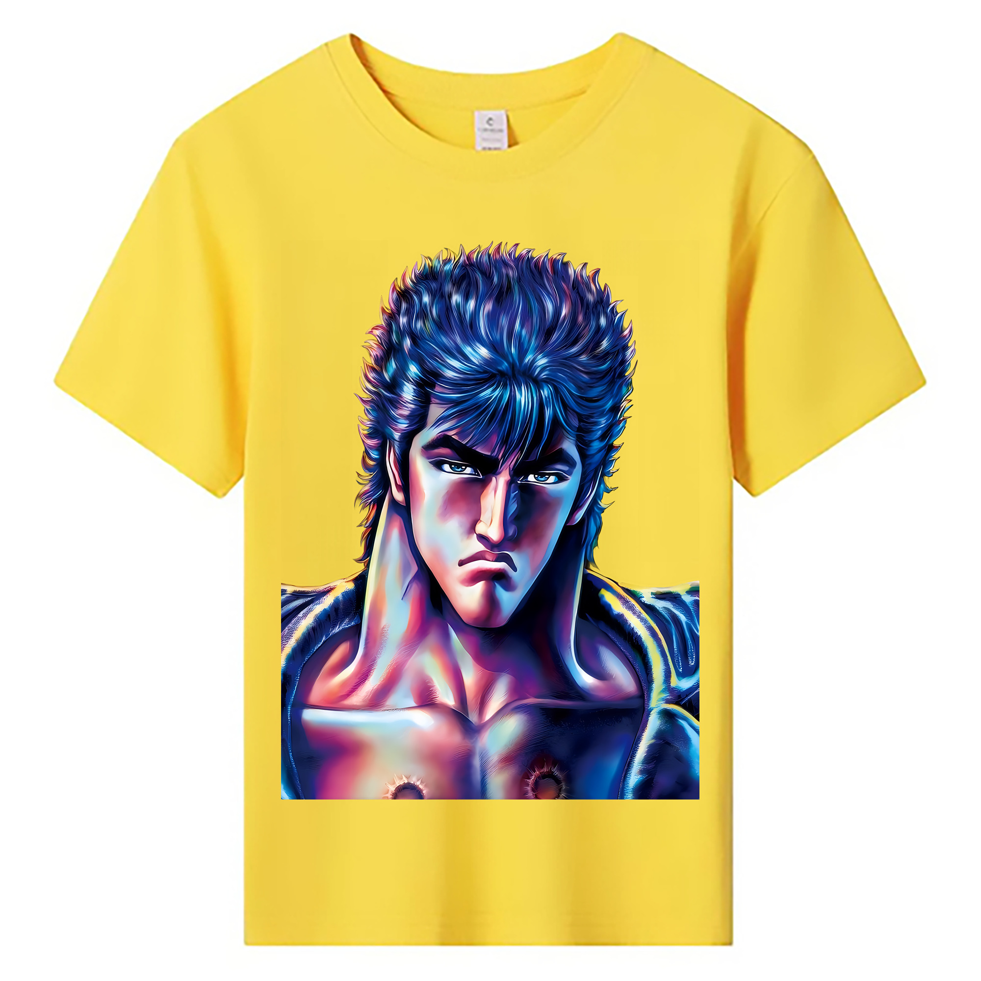 （画像用） 北斗の拳 Fist of the North Star 綿100％キッズTシャツ（フロントプリント）