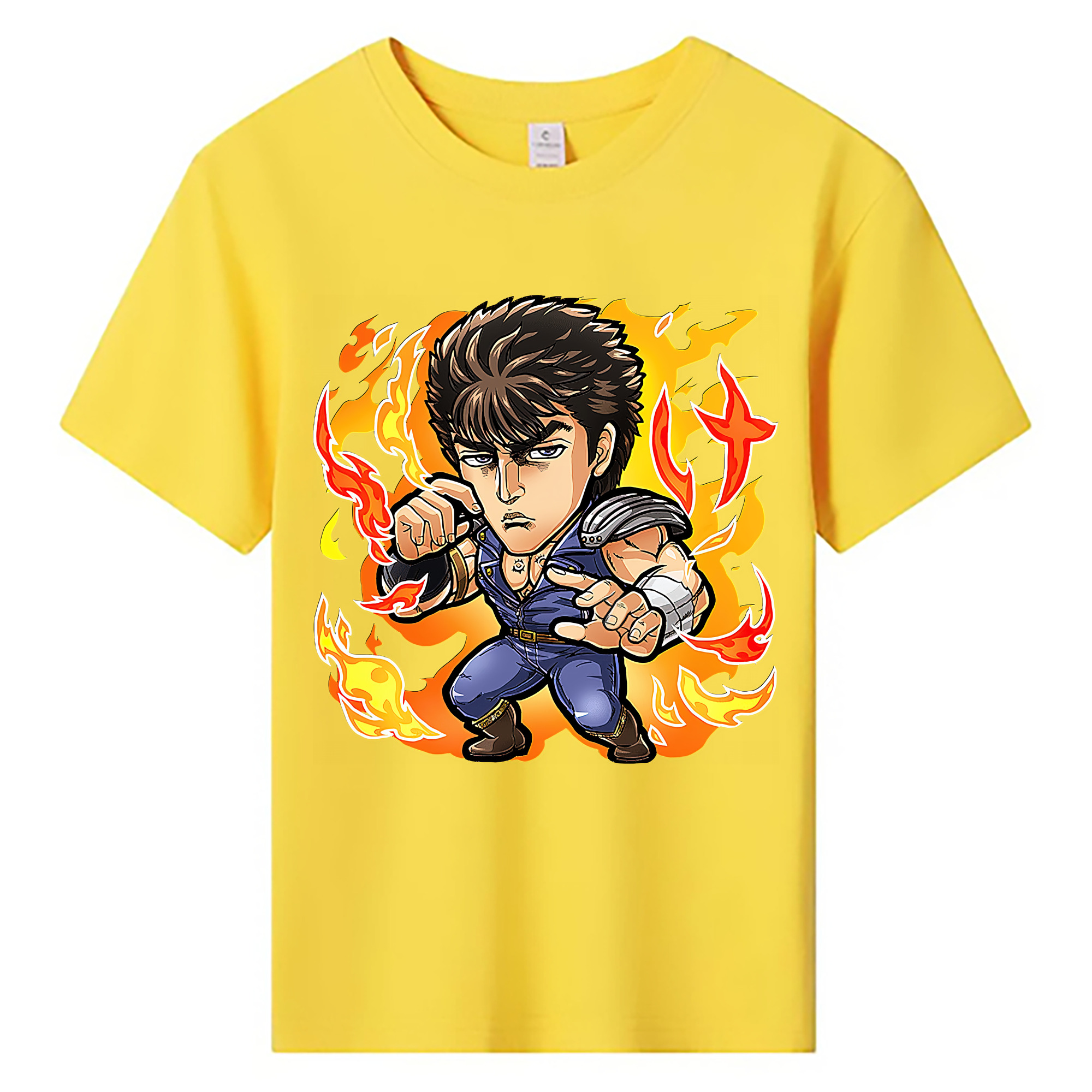 （画像用） 北斗の拳 Fist of the North Star 綿100％キッズTシャツ（フロントプリント）