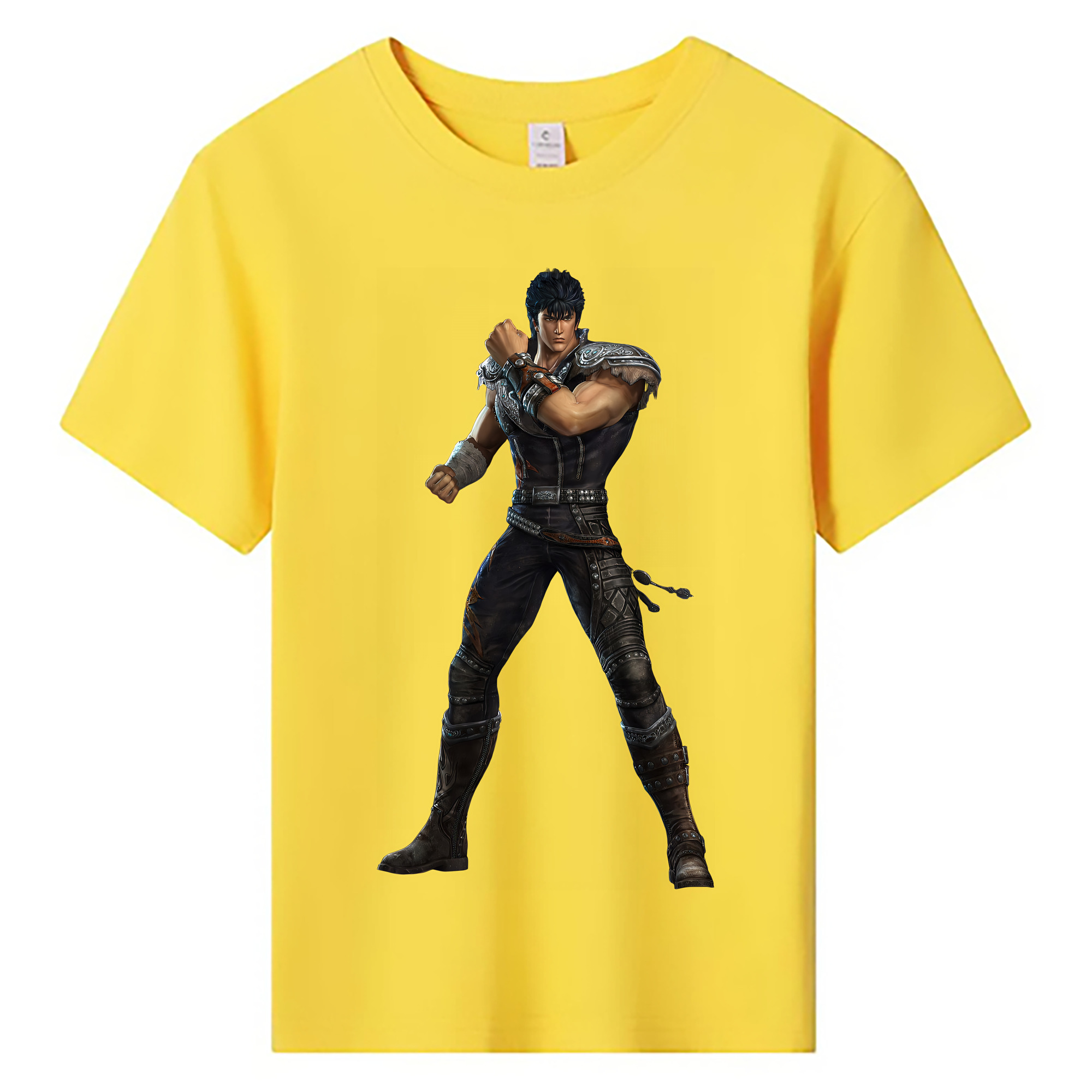 （画像用） 北斗の拳 Fist of the North Star 綿100％キッズTシャツ（フロントプリント）