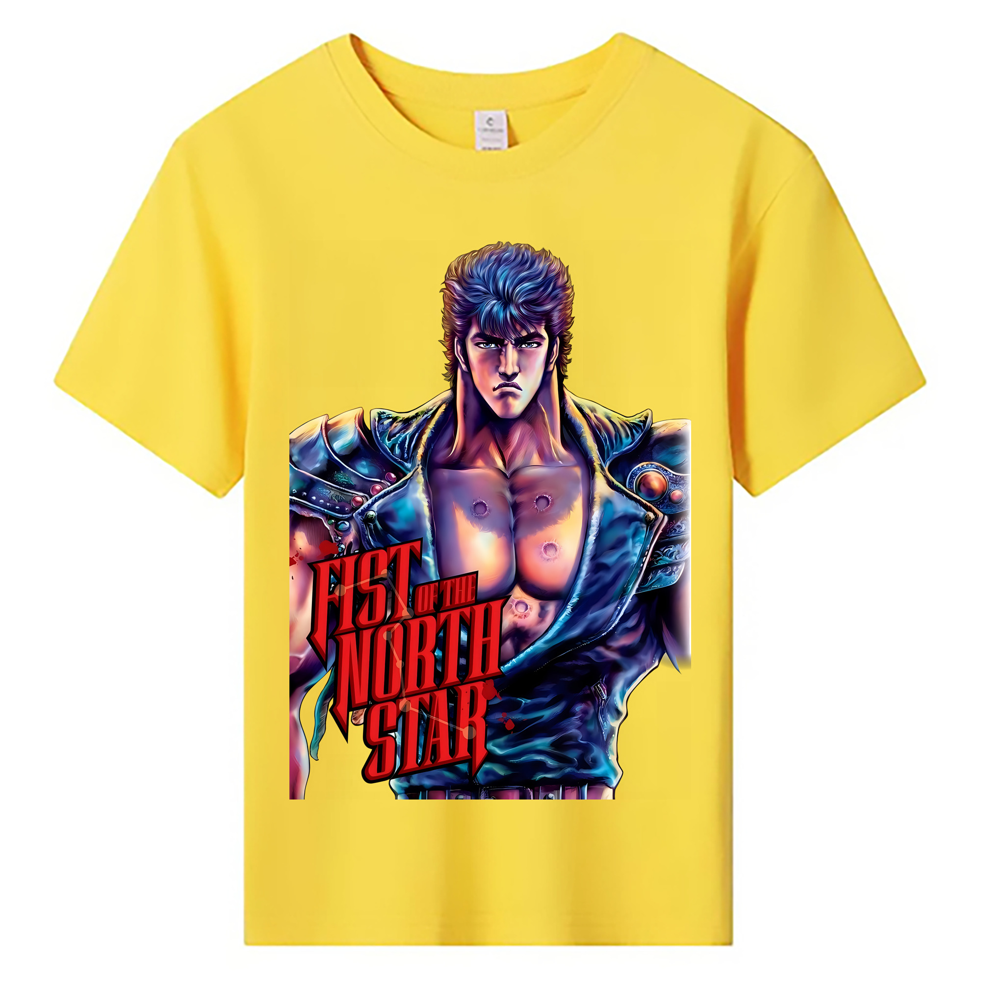 （画像用） 北斗の拳 Fist of the North Star 綿100％キッズTシャツ（フロントプリント）