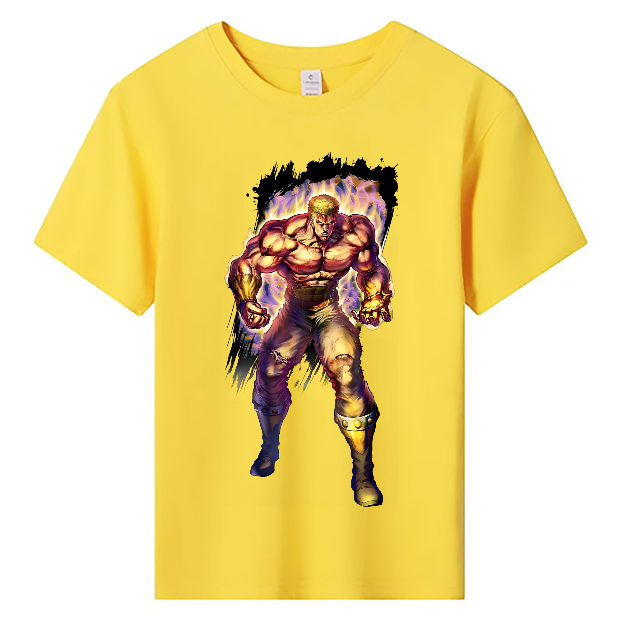 （画像用） 北斗の拳 Fist of the North Star 綿100％キッズTシャツ（フロントプリント）