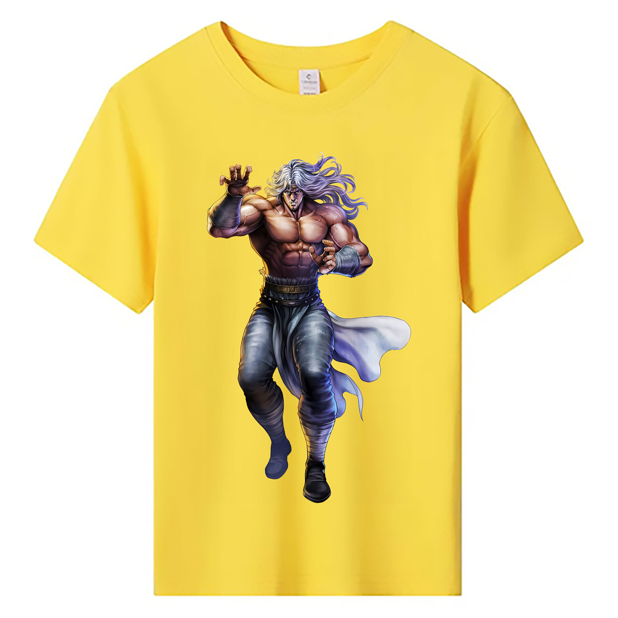 （画像用） 北斗の拳 Fist of the North Star 綿100％キッズTシャツ（フロントプリント）