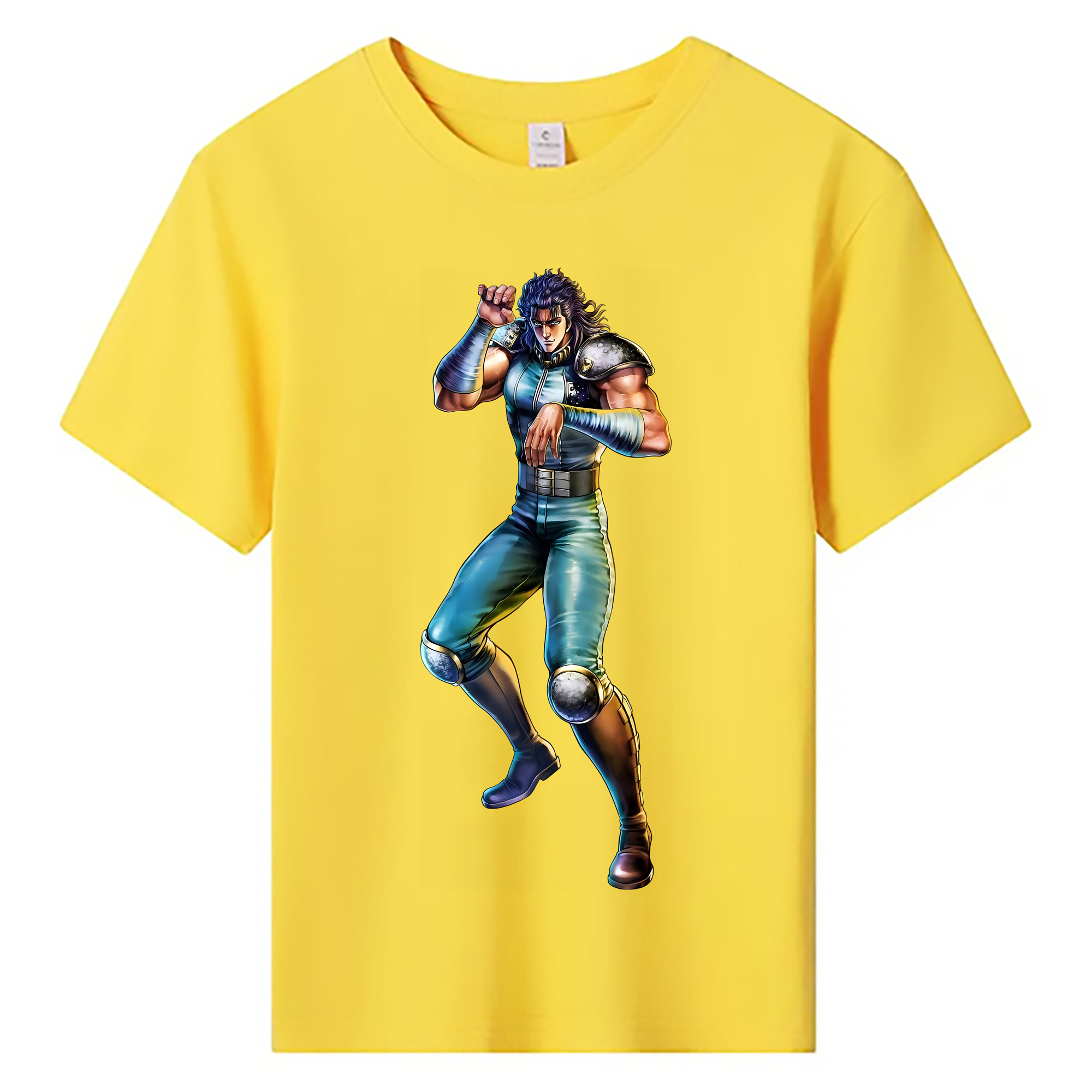 （画像用） 北斗の拳 Fist of the North Star 綿100％キッズTシャツ（フロントプリント）