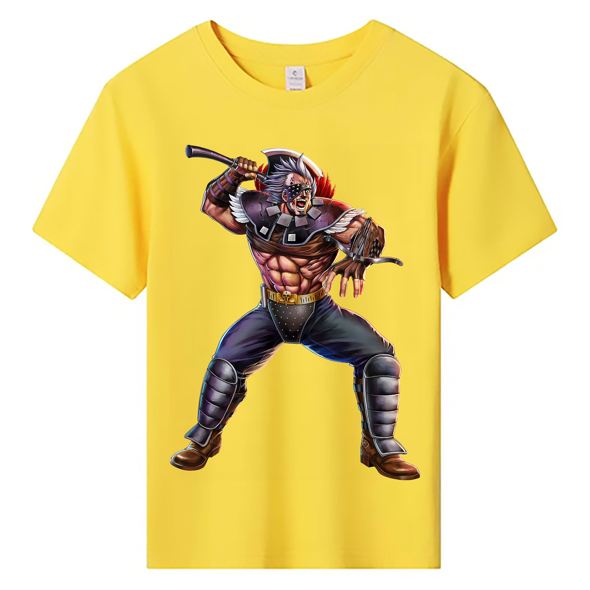 （画像用） 北斗の拳 Fist of the North Star 綿100％キッズTシャツ（フロントプリント）