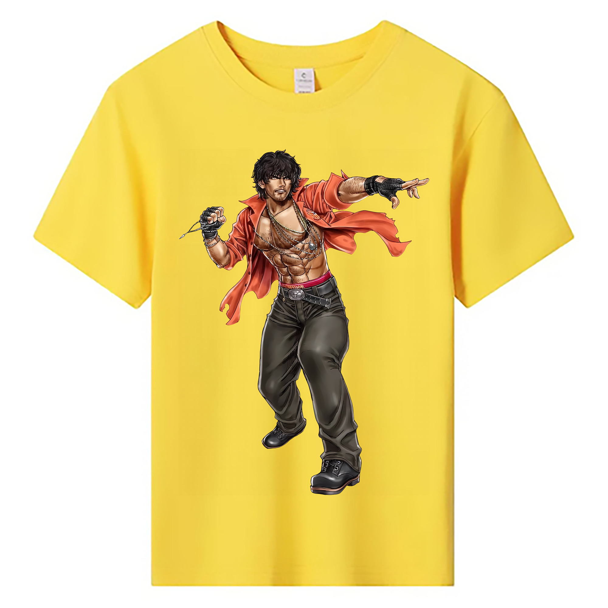 （画像用） 北斗の拳 Fist of the North Star 綿100％キッズTシャツ（フロントプリント）