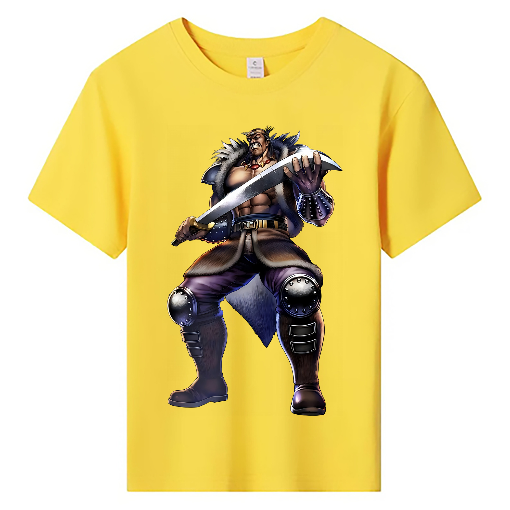（画像用） 北斗の拳 Fist of the North Star 綿100％キッズTシャツ（フロントプリント）