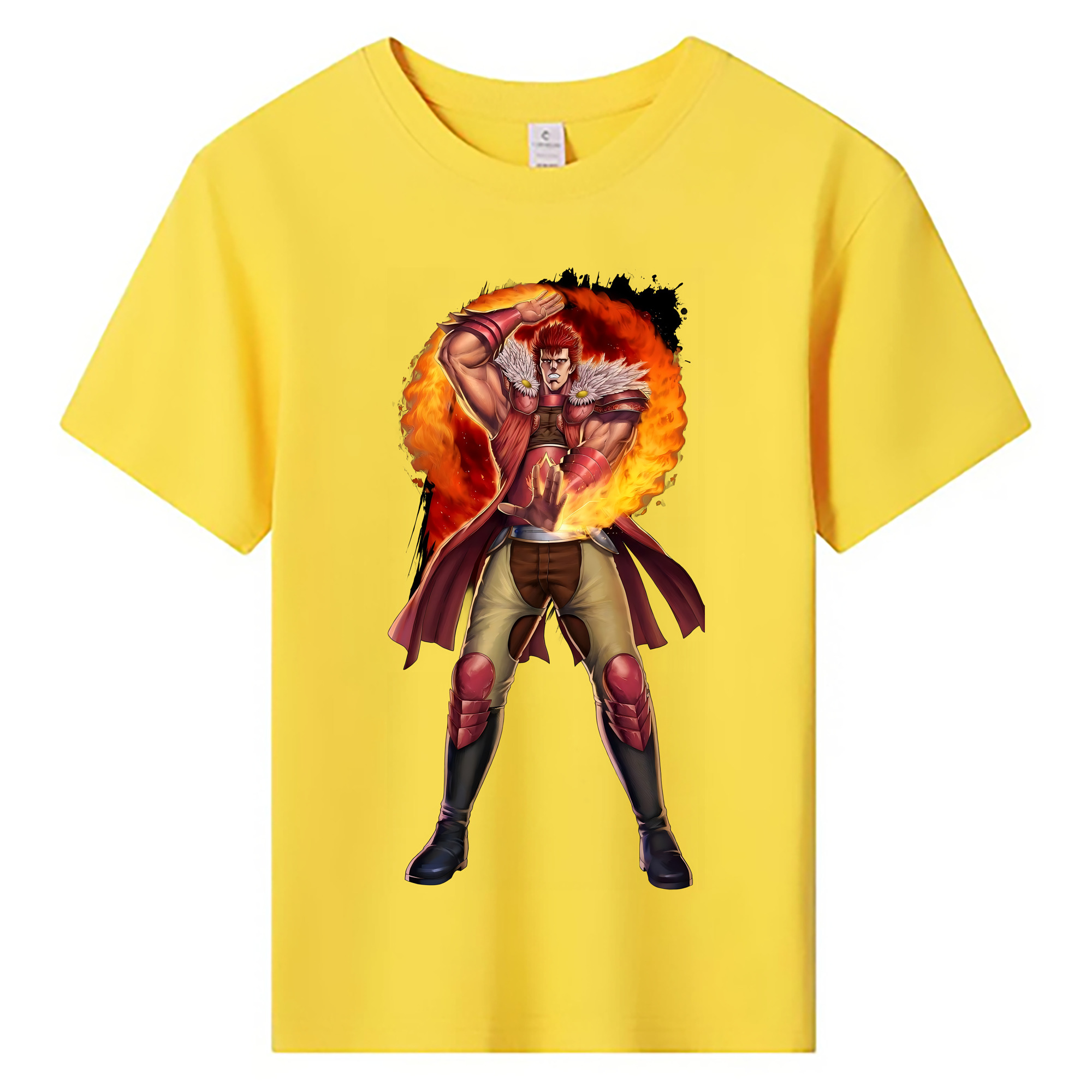 （画像用） 北斗の拳 Fist of the North Star 綿100％キッズTシャツ（フロントプリント）