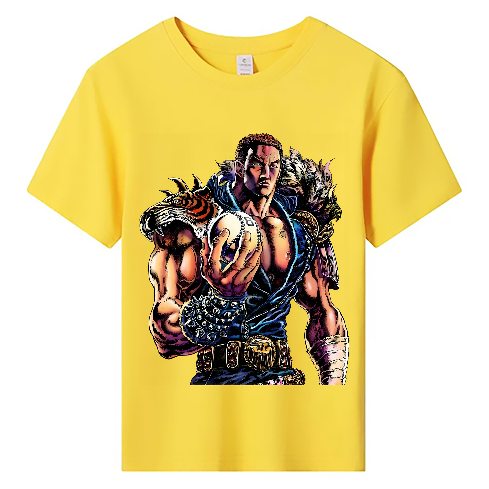 （画像用） 北斗の拳 Fist of the North Star 綿100％キッズTシャツ（フロントプリント）
