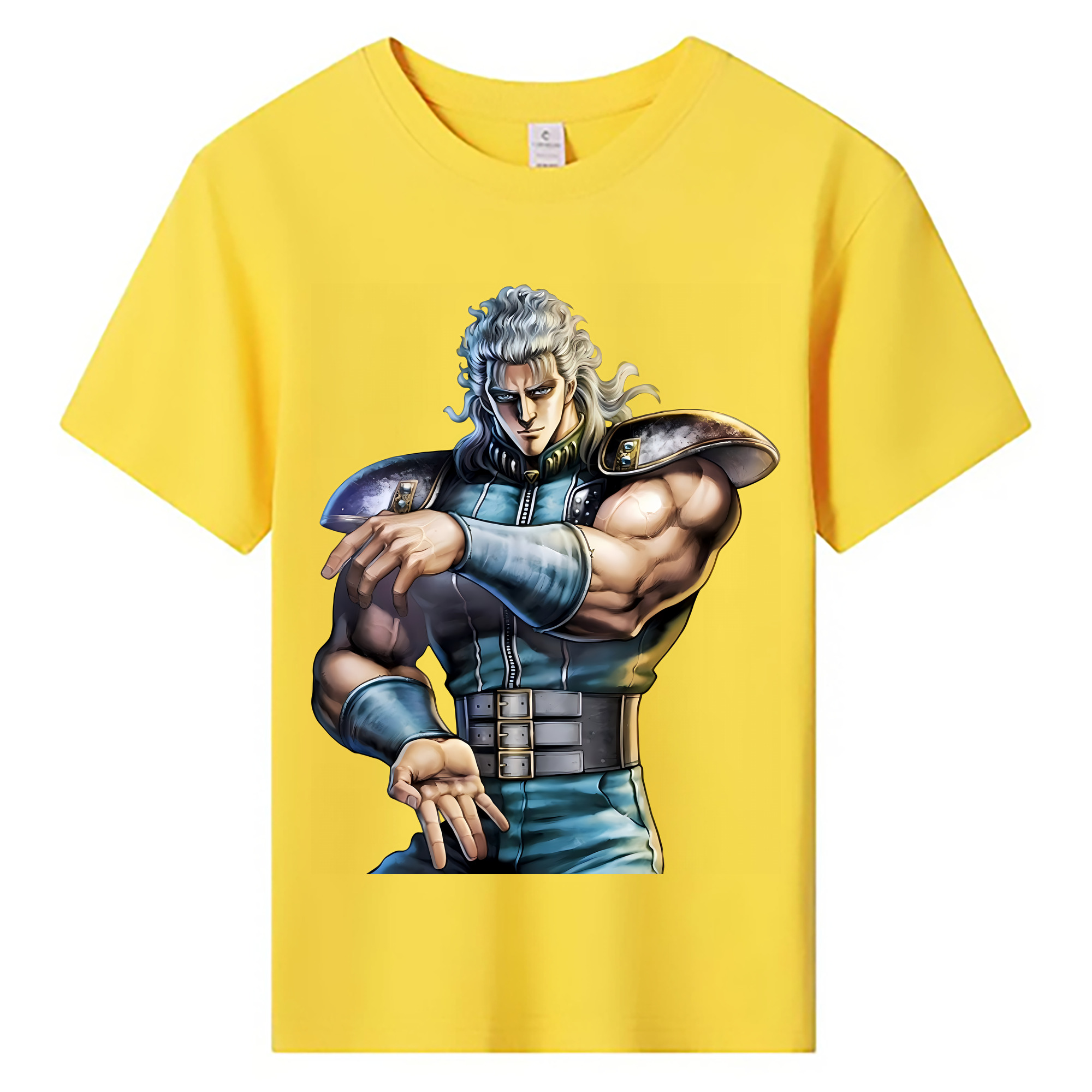 （画像用） 北斗の拳 Fist of the North Star 綿100％キッズTシャツ（フロントプリント）