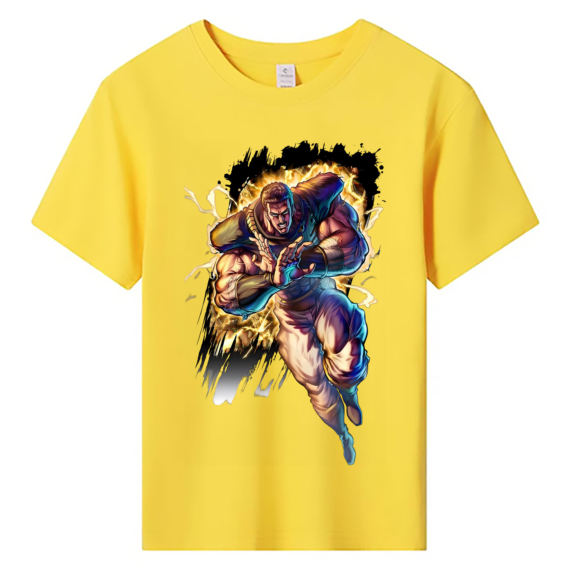 北斗の拳 Fist of the North Star 綿100％キッズTシャツ（フロントプリント）
