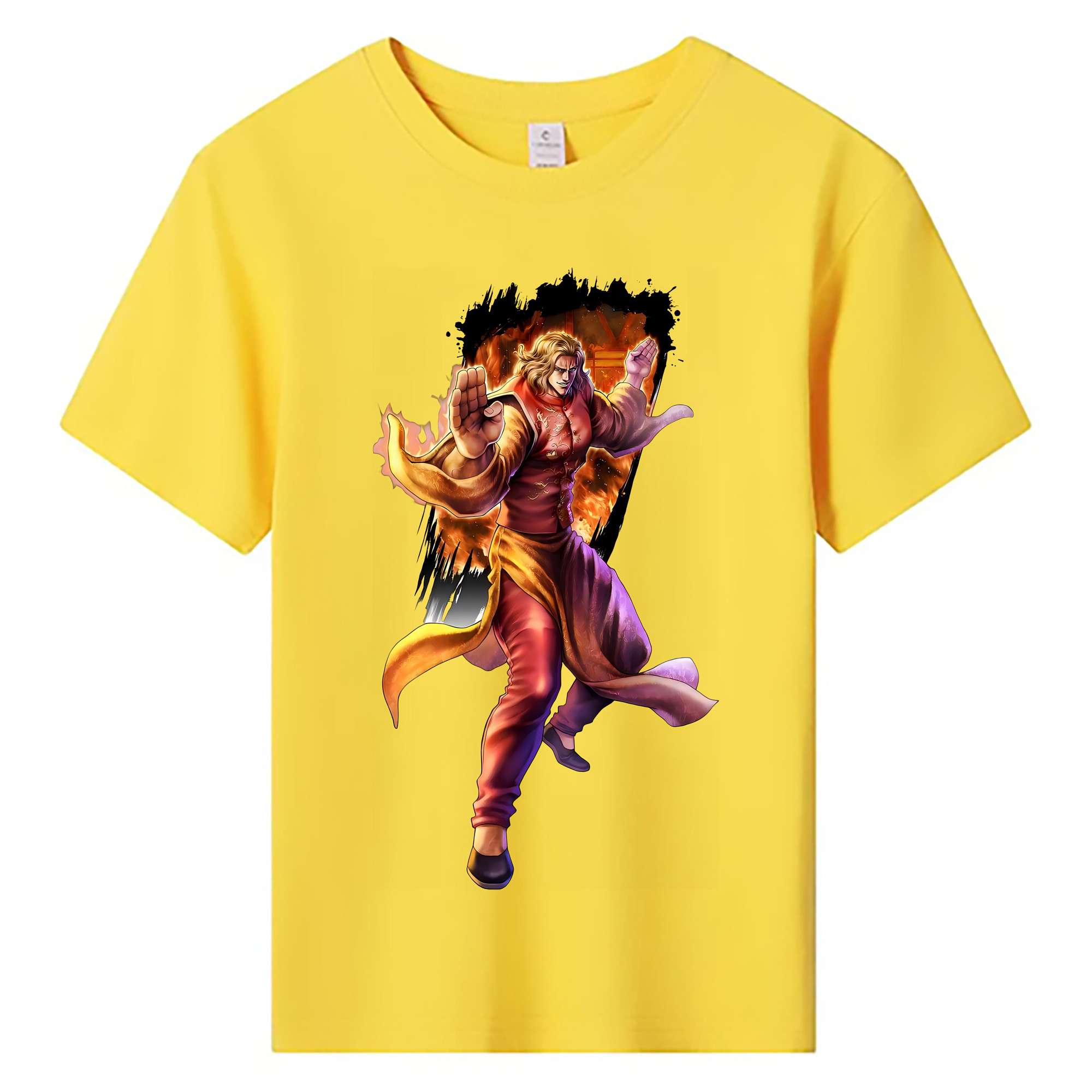 （画像用） 北斗の拳 Fist of the North Star 綿100％キッズTシャツ（フロントプリント）