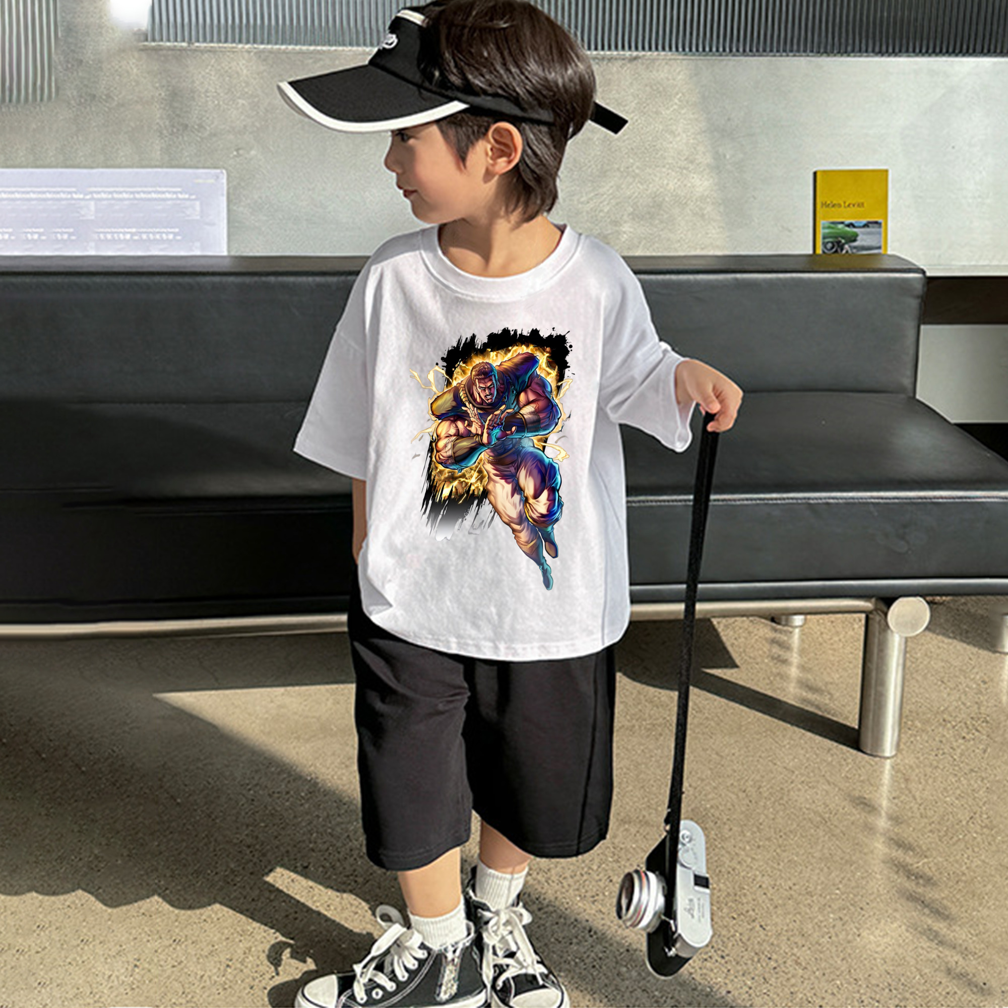 北斗の拳 Fist of the North Star 綿100％キッズTシャツ（フロントプリント）