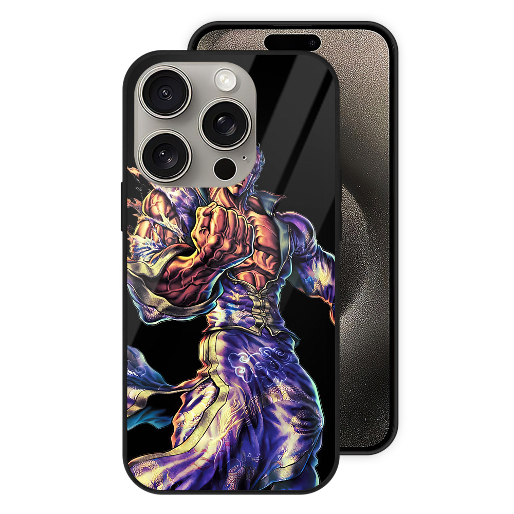 （画像用） 北斗の拳 Fist of the North Star 【iPhone15Pro対応】スマホケース 耐衝撃＆黄変防止 背面ガラス