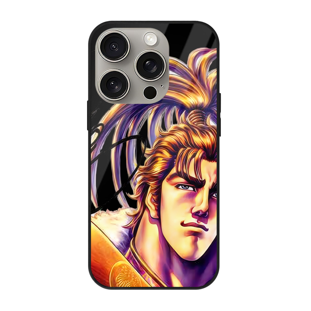 （画像用） 北斗の拳 Fist of the North Star 【iPhone15Pro対応】スマホケース 耐衝撃＆黄変防止 背面ガラス