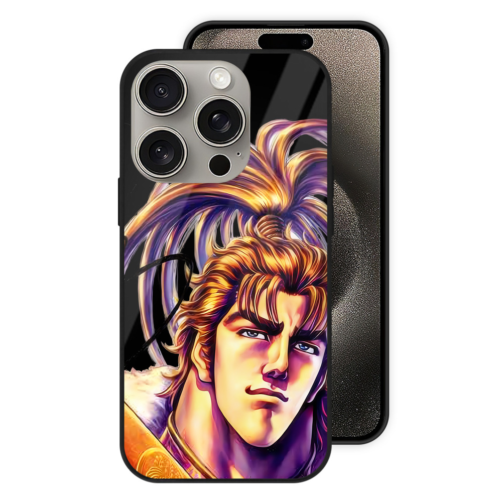 （画像用） 北斗の拳 Fist of the North Star 【iPhone15Pro対応】スマホケース 耐衝撃＆黄変防止 背面ガラス