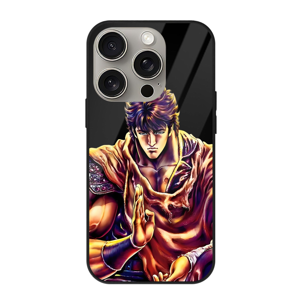 （画像用） 北斗の拳 Fist of the North Star 【iPhone15Pro対応】スマホケース 耐衝撃＆黄変防止 背面ガラス