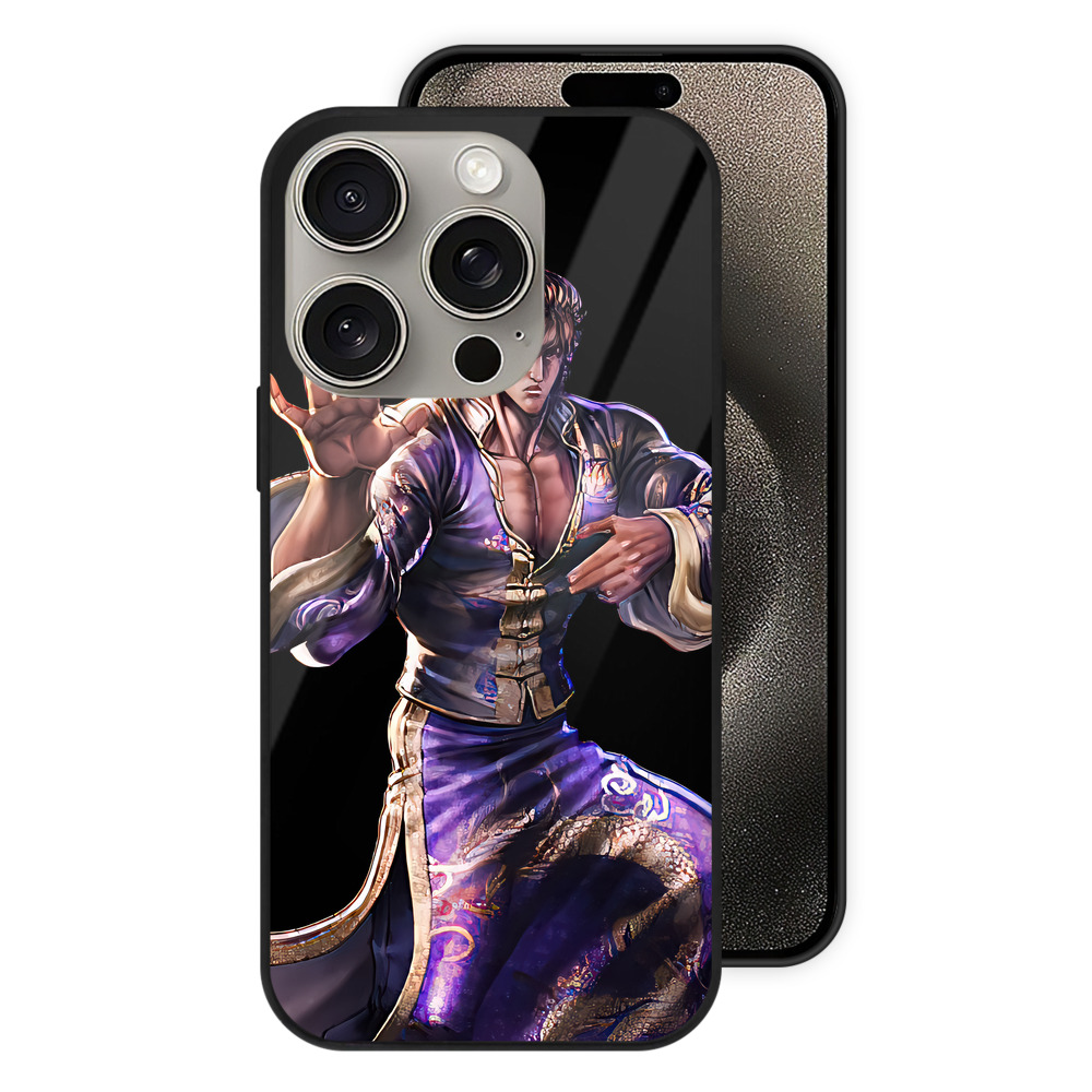 （画像用） 北斗の拳 Fist of the North Star 【iPhone15Pro対応】スマホケース 耐衝撃＆黄変防止 背面ガラス