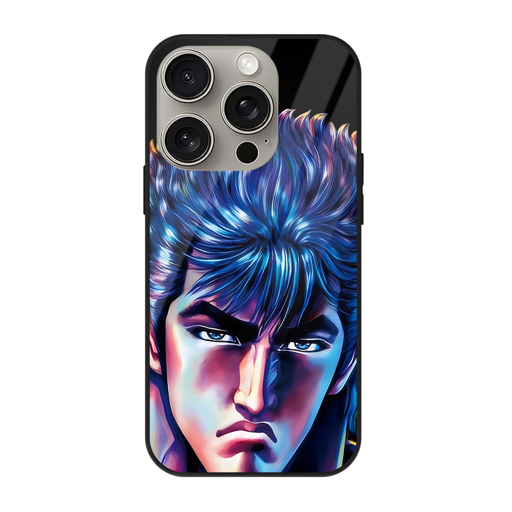 （画像用） 北斗の拳 Fist of the North Star 【iPhone15Pro対応】スマホケース 耐衝撃＆黄変防止 背面ガラス