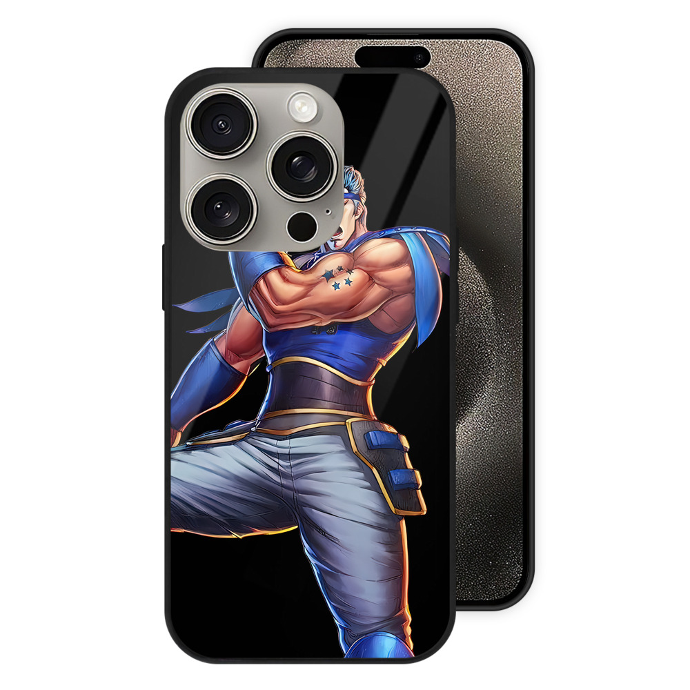 （画像用） 北斗の拳 Fist of the North Star 【iPhone15Pro対応】スマホケース 耐衝撃＆黄変防止 背面ガラス