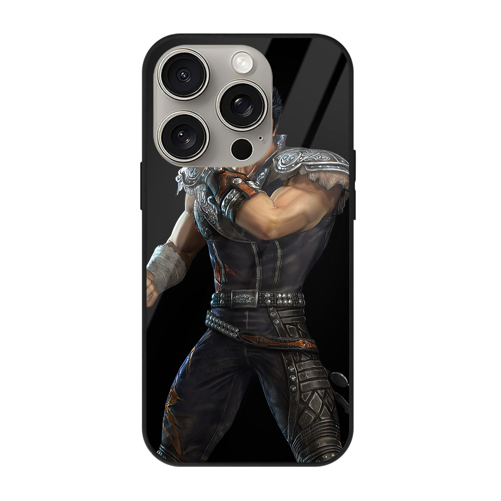 （画像用） 北斗の拳 Fist of the North Star 【iPhone15Pro対応】スマホケース 耐衝撃＆黄変防止 背面ガラス