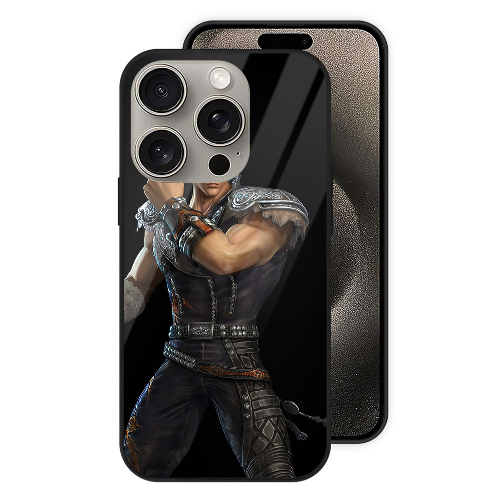 （画像用） 北斗の拳 Fist of the North Star 【iPhone15Pro対応】スマホケース 耐衝撃＆黄変防止 背面ガラス