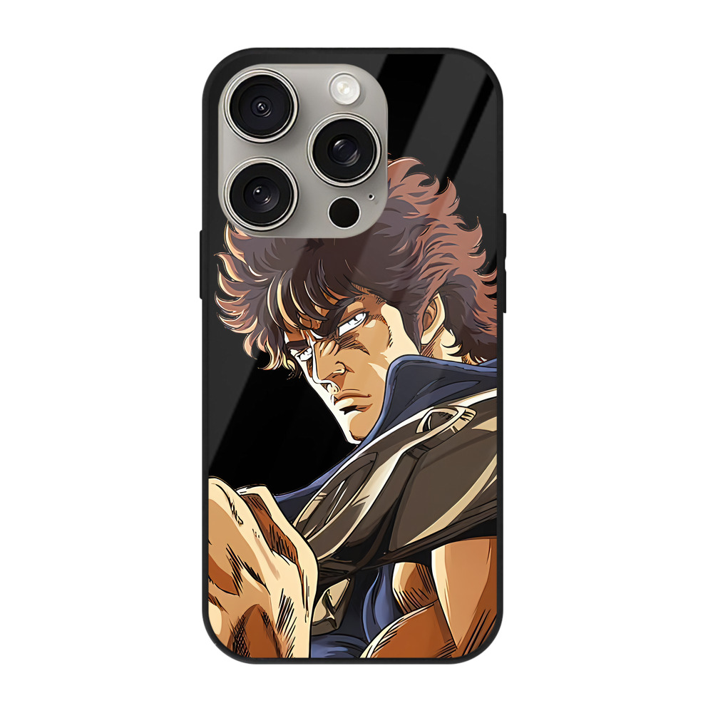 （画像用） 北斗の拳 Fist of the North Star 【iPhone15Pro対応】スマホケース 耐衝撃＆黄変防止 背面ガラス
