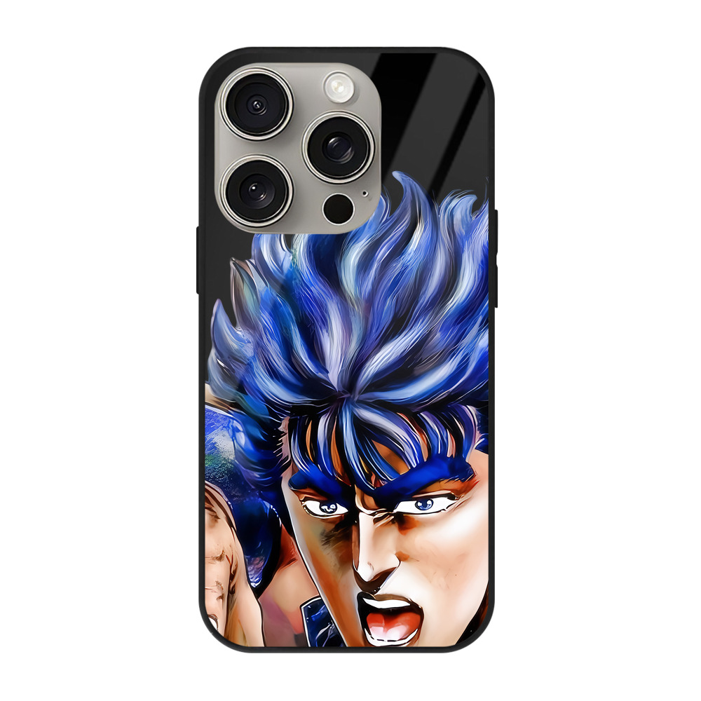 （画像用） 北斗の拳 Fist of the North Star 【iPhone15Pro対応】スマホケース 耐衝撃＆黄変防止 背面ガラス