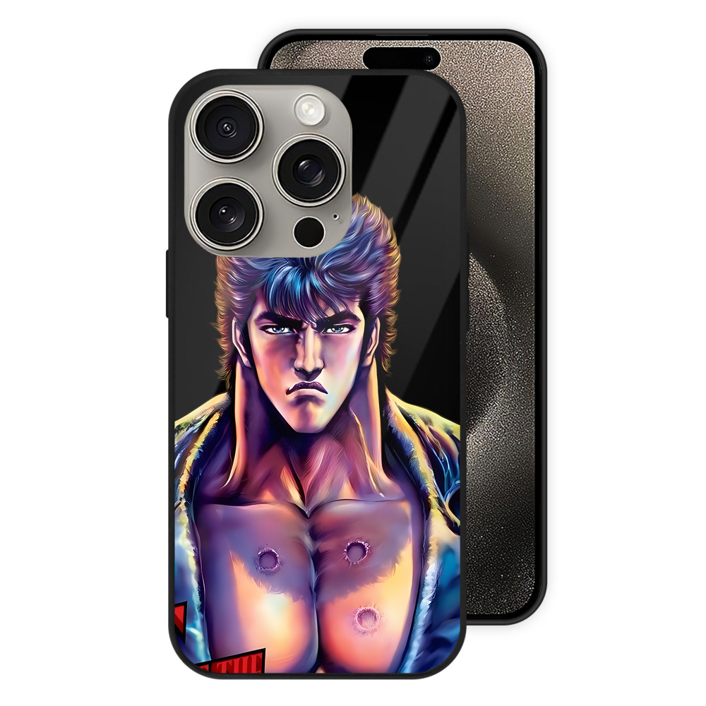 （画像用） 北斗の拳 Fist of the North Star 【iPhone15Pro対応】スマホケース 耐衝撃＆黄変防止 背面ガラス