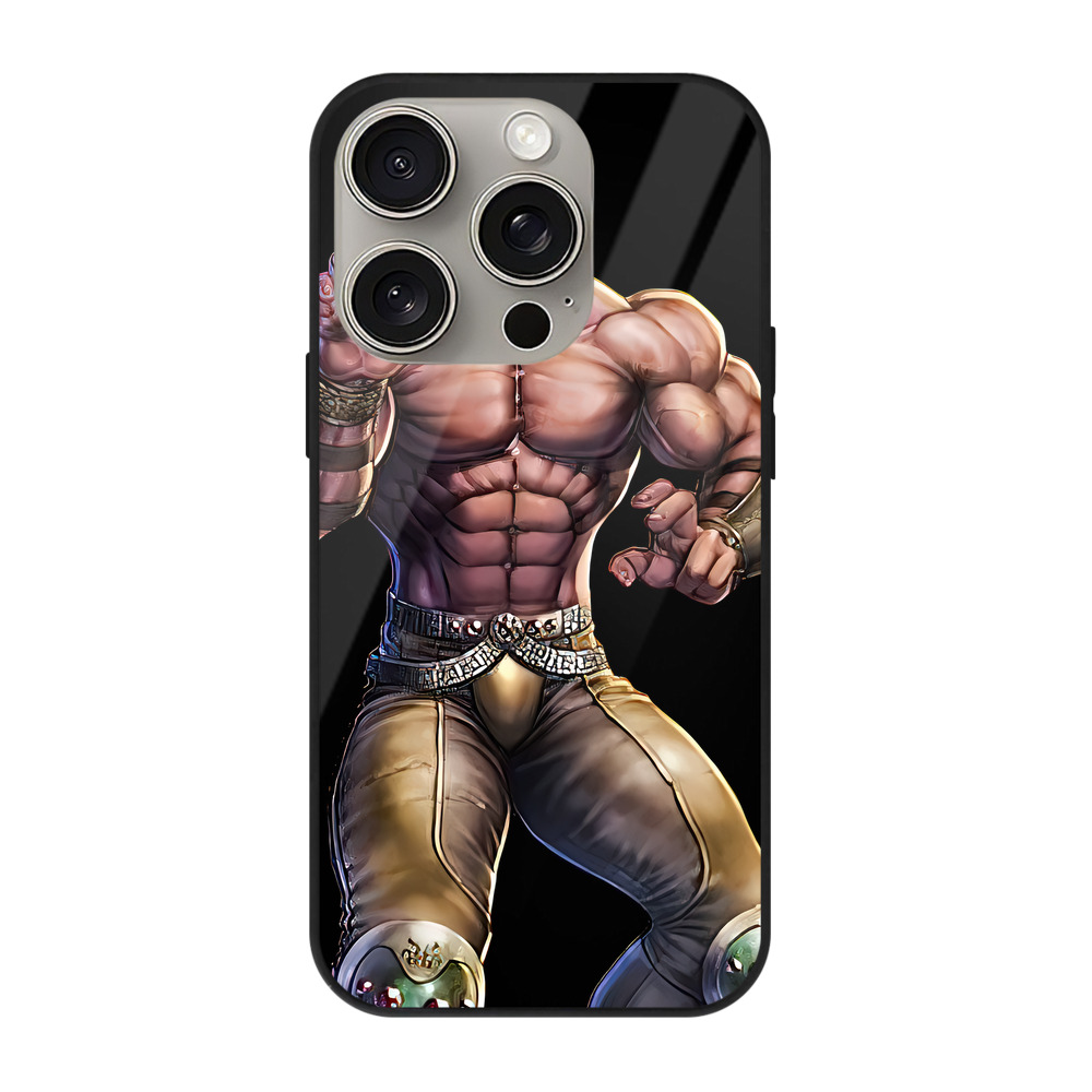 （画像用） 北斗の拳 Fist of the North Star 【iPhone15Pro対応】スマホケース 耐衝撃＆黄変防止 背面ガラス
