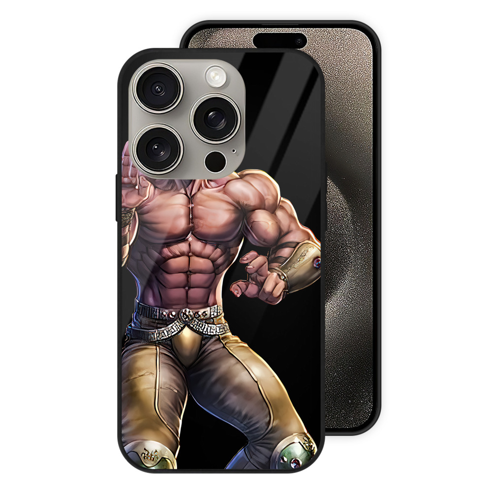 （画像用） 北斗の拳 Fist of the North Star 【iPhone15Pro対応】スマホケース 耐衝撃＆黄変防止 背面ガラス