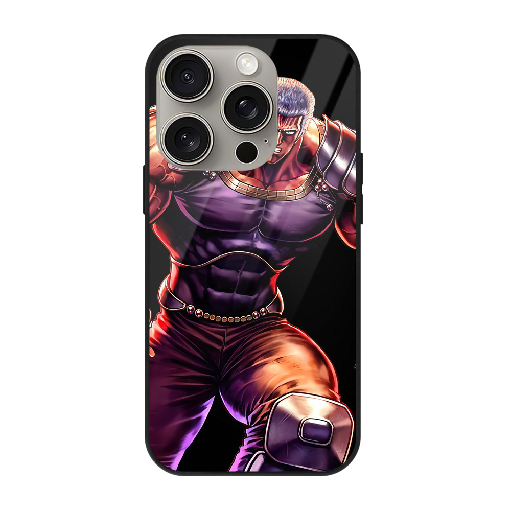 （画像用） 北斗の拳 Fist of the North Star 【iPhone15Pro対応】スマホケース 耐衝撃＆黄変防止 背面ガラス