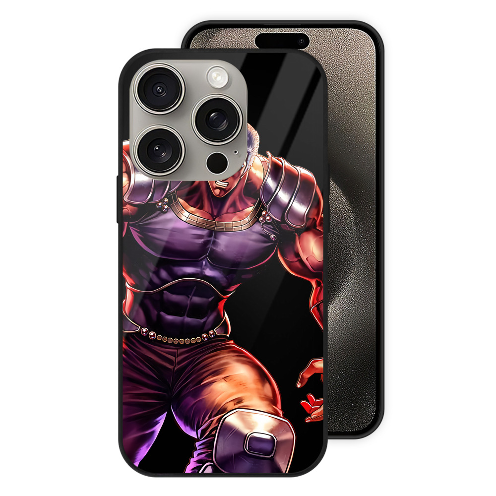 （画像用） 北斗の拳 Fist of the North Star 【iPhone15Pro対応】スマホケース 耐衝撃＆黄変防止 背面ガラス