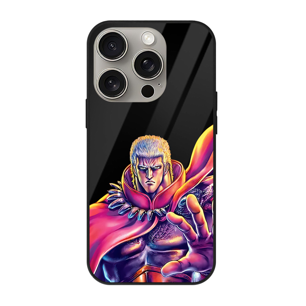 （画像用） 北斗の拳 Fist of the North Star 【iPhone15Pro対応】スマホケース 耐衝撃＆黄変防止 背面ガラス