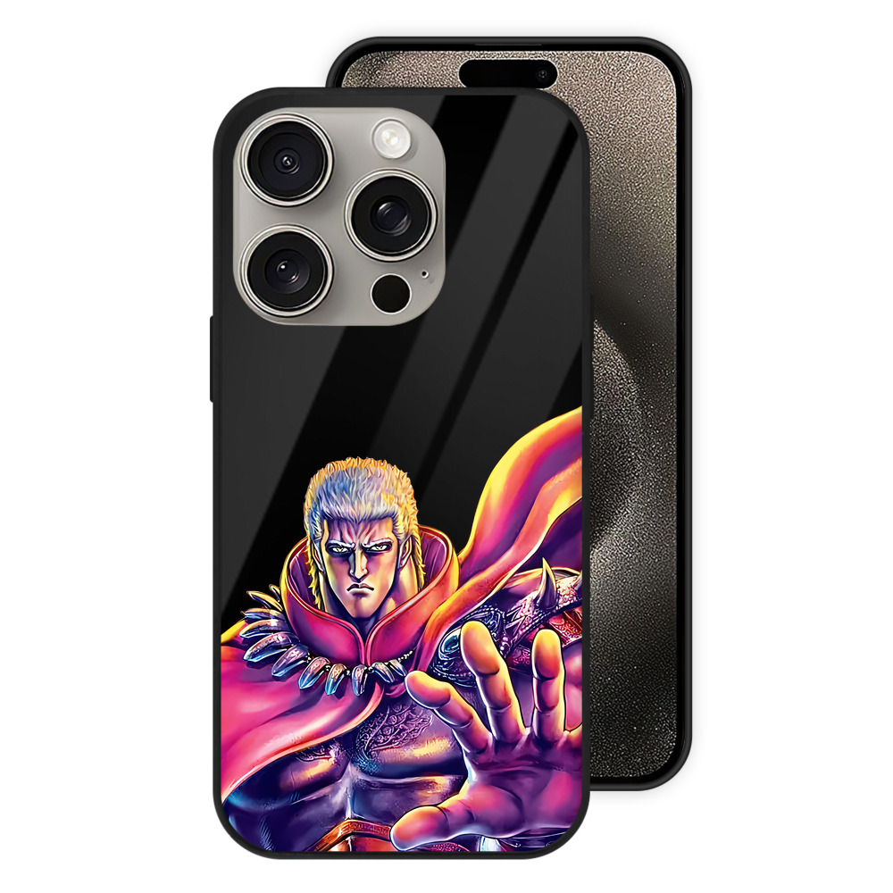 （画像用） 北斗の拳 Fist of the North Star 【iPhone15Pro対応】スマホケース 耐衝撃＆黄変防止 背面ガラス