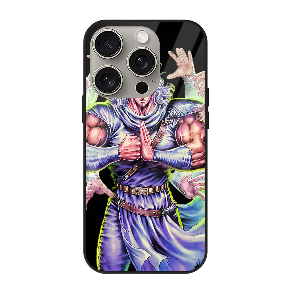 （画像用） 北斗の拳 Fist of the North Star 【iPhone15Pro対応】スマホケース 耐衝撃＆黄変防止 背面ガラス