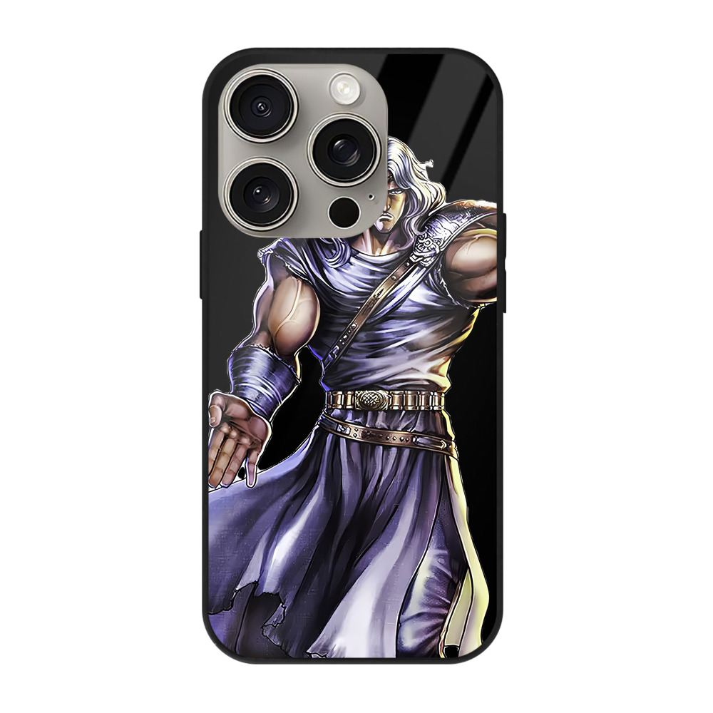 （画像用） 北斗の拳 Fist of the North Star 【iPhone15Pro対応】スマホケース 耐衝撃＆黄変防止 背面ガラス