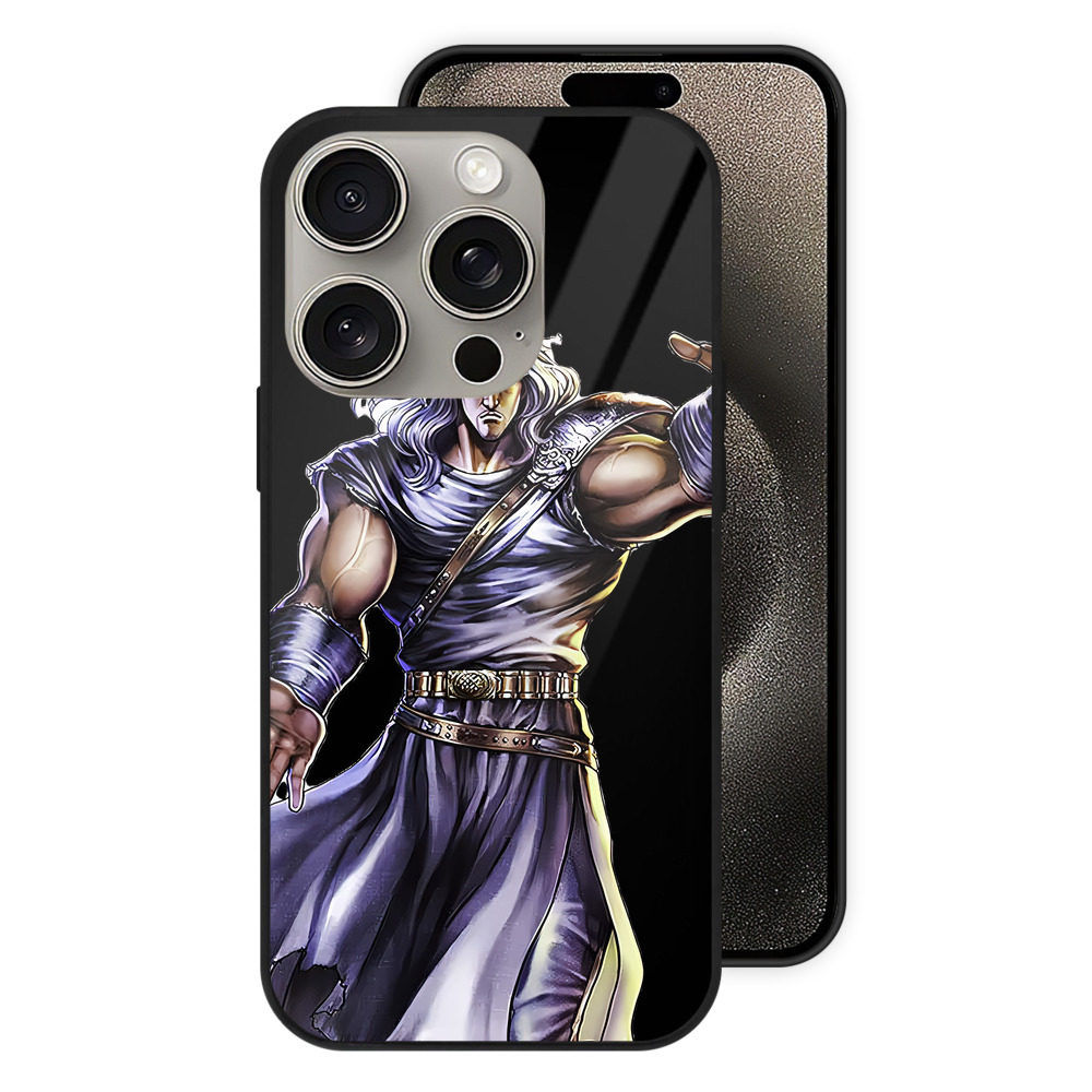 （画像用） 北斗の拳 Fist of the North Star 【iPhone15Pro対応】スマホケース 耐衝撃＆黄変防止 背面ガラス