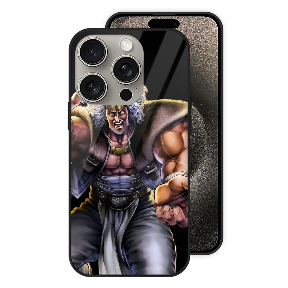 （画像用） 北斗の拳 Fist of the North Star 【iPhone15Pro対応】スマホケース 耐衝撃＆黄変防止 背面ガラス