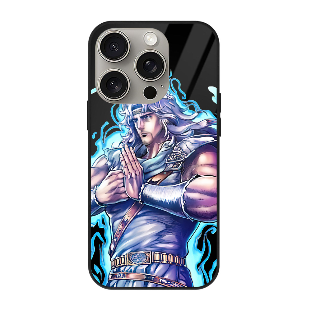 （画像用） 北斗の拳 Fist of the North Star 【iPhone15Pro対応】スマホケース 耐衝撃＆黄変防止 背面ガラス