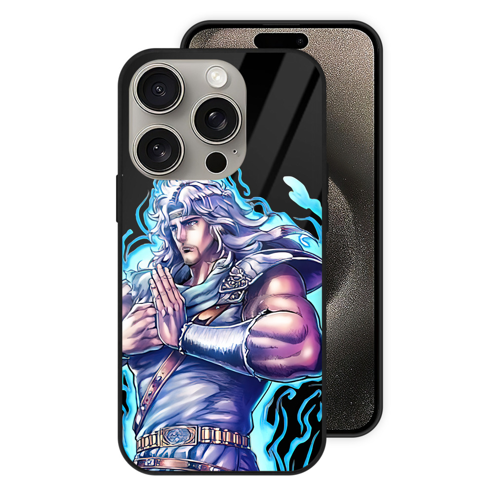 （画像用） 北斗の拳 Fist of the North Star 【iPhone15Pro対応】スマホケース 耐衝撃＆黄変防止 背面ガラス