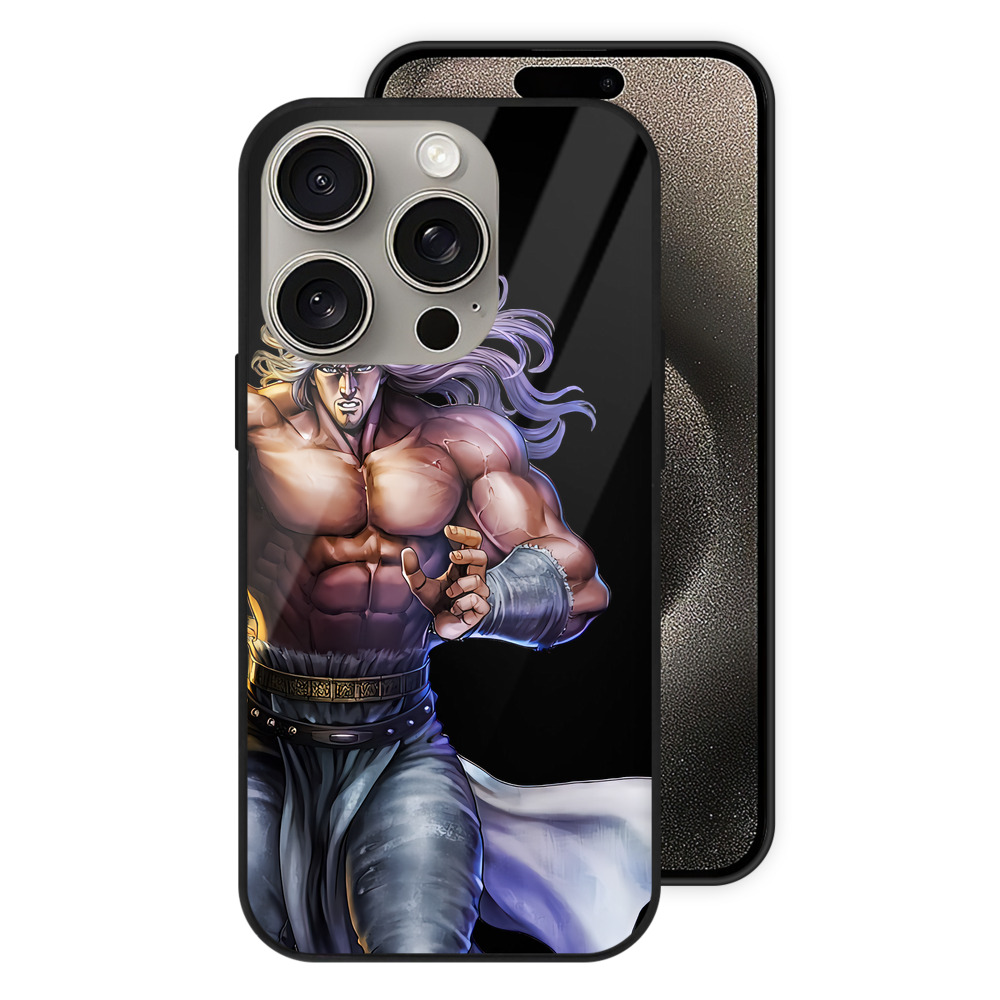 （画像用） 北斗の拳 Fist of the North Star 【iPhone15Pro対応】スマホケース 耐衝撃＆黄変防止 背面ガラス