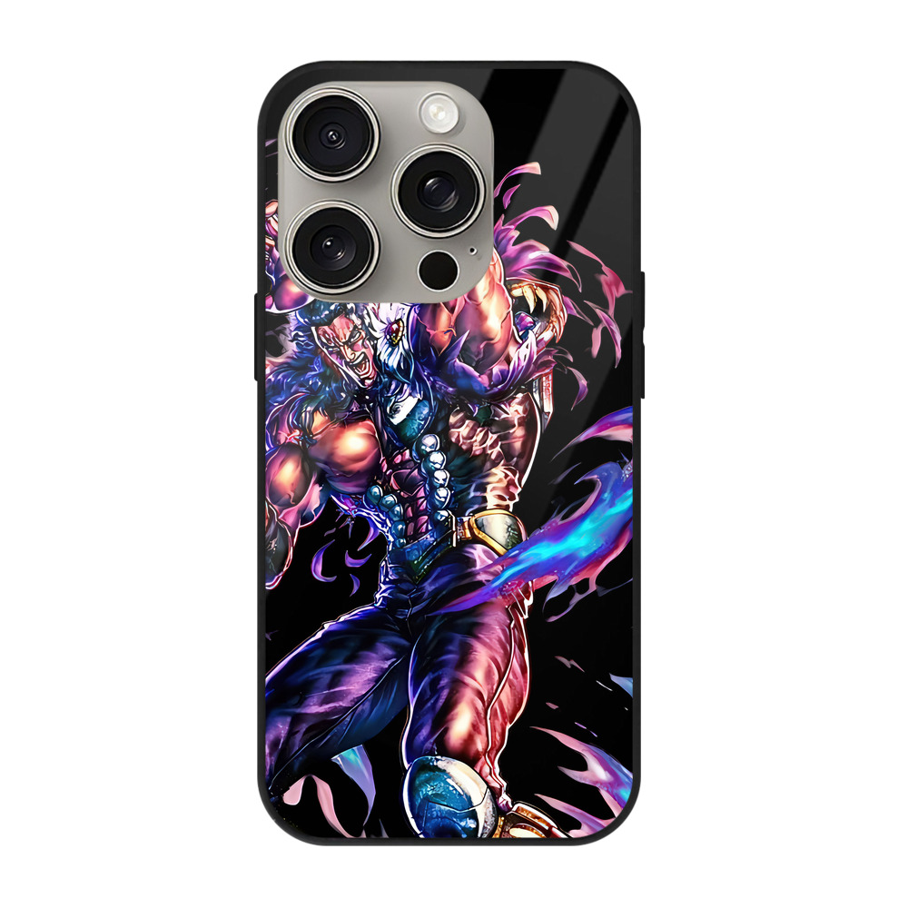 （画像用） 北斗の拳 Fist of the North Star 【iPhone15Pro対応】スマホケース 耐衝撃＆黄変防止 背面ガラス