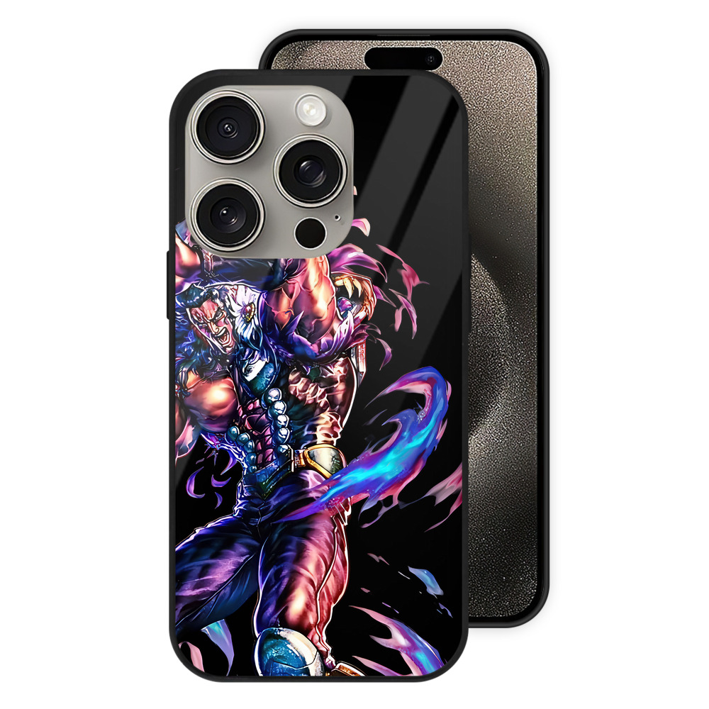 （画像用） 北斗の拳 Fist of the North Star 【iPhone15Pro対応】スマホケース 耐衝撃＆黄変防止 背面ガラス