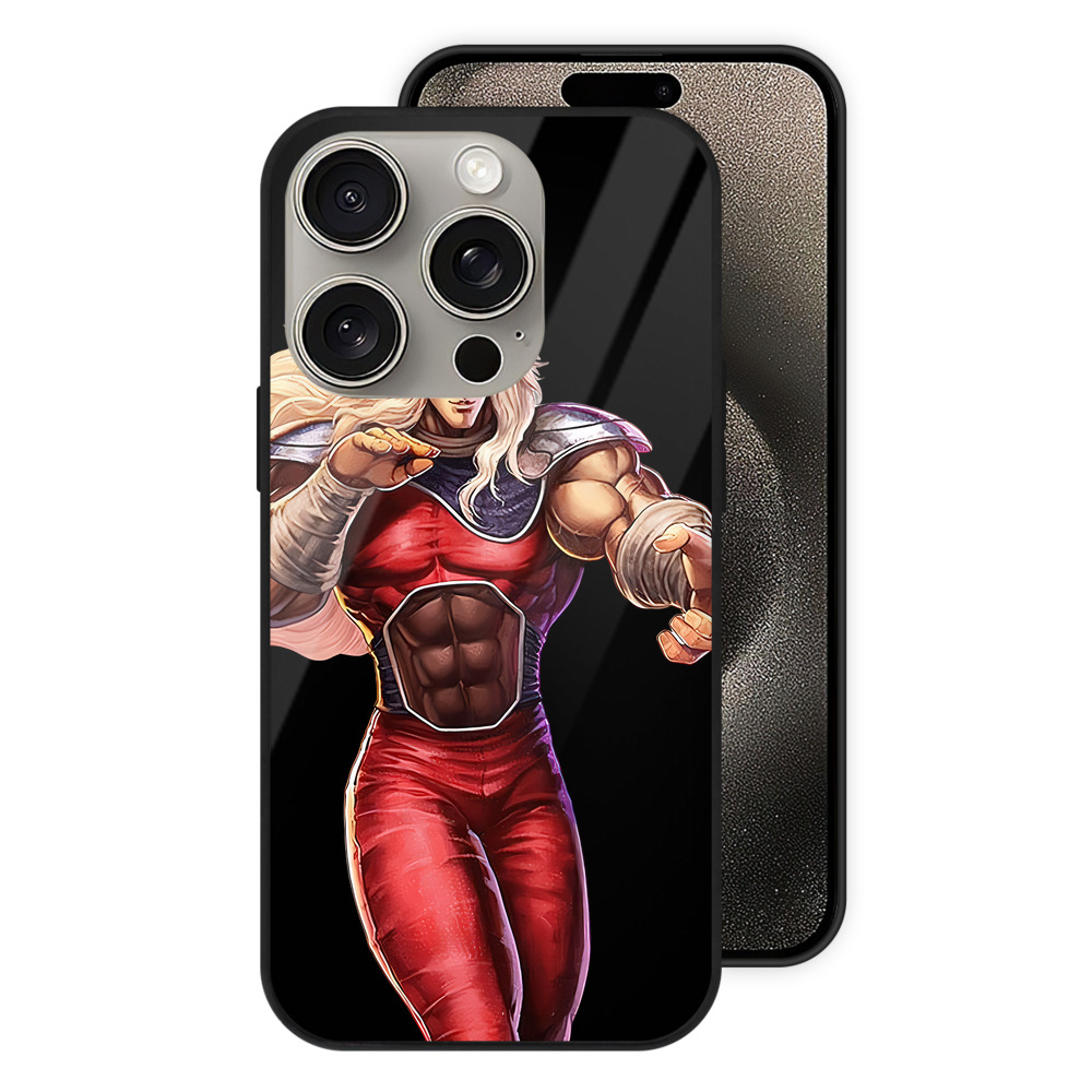 （画像用） 北斗の拳 Fist of the North Star 【iPhone15Pro対応】スマホケース 耐衝撃＆黄変防止 背面ガラス