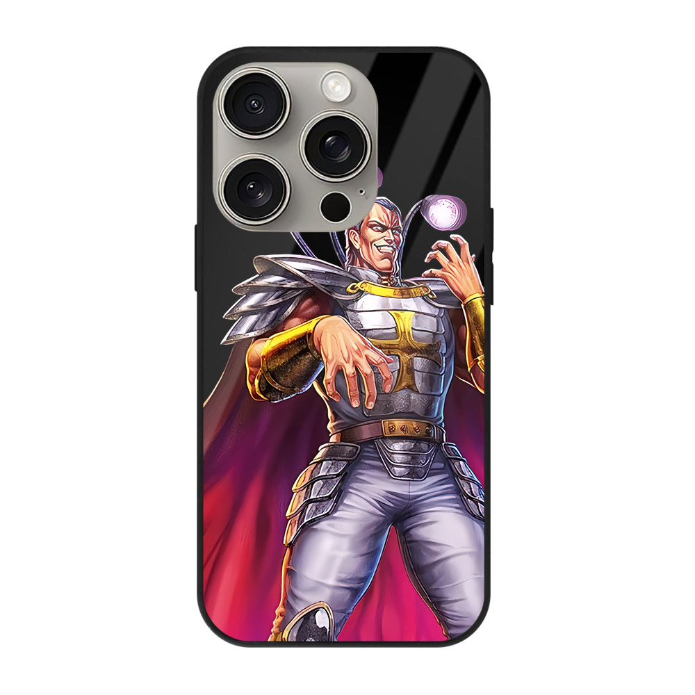 （画像用） 北斗の拳 Fist of the North Star 【iPhone15Pro対応】スマホケース 耐衝撃＆黄変防止 背面ガラス