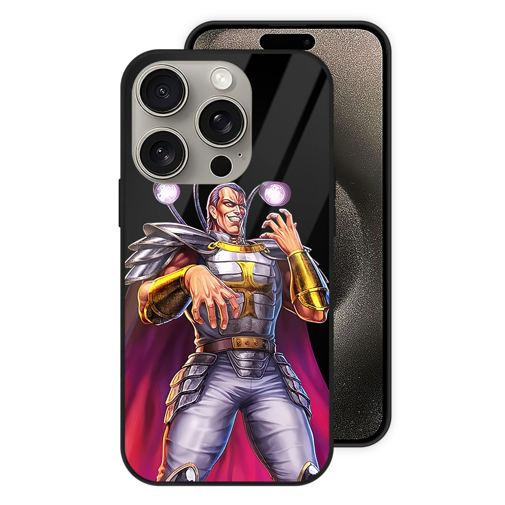 （画像用） 北斗の拳 Fist of the North Star 【iPhone15Pro対応】スマホケース 耐衝撃＆黄変防止 背面ガラス